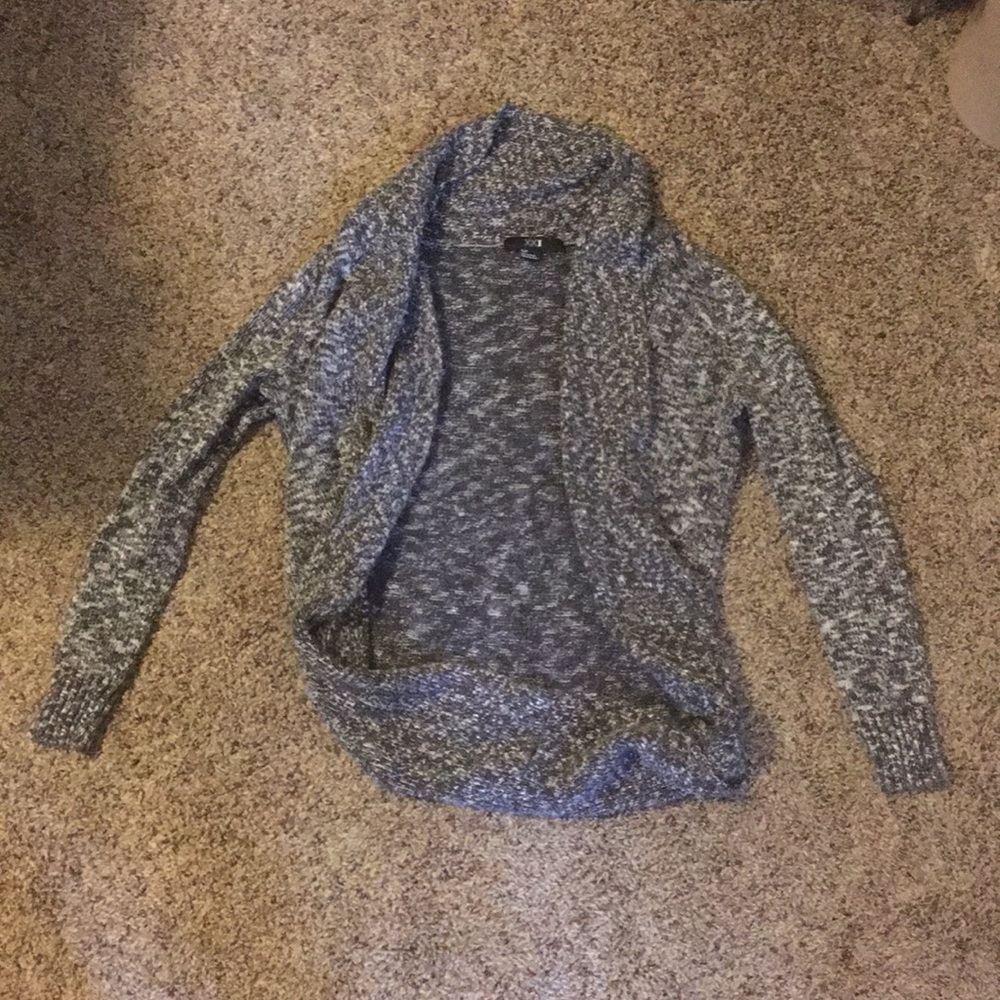 Gray/mixed Long Cardigan